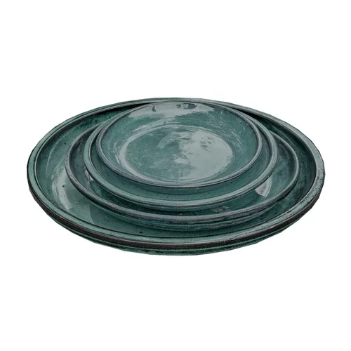 Idée pour le jardin:Soucoupe en grès émaillé vert Amande Decolines Littoral - Ø 25 cm
