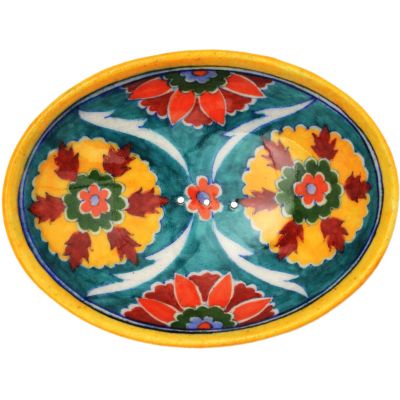 Porte savon ethnique en grès Pottery