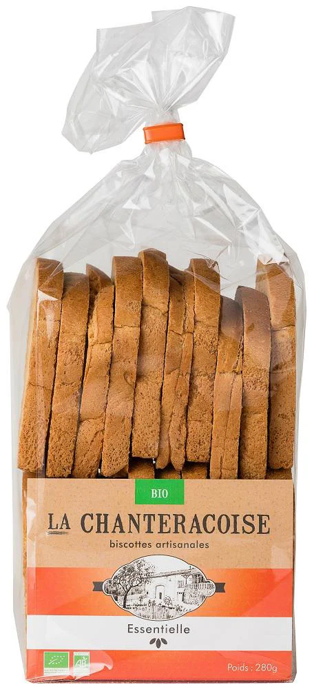 Utile pour l’extérieur：Biscottes bio nature Essentielle Chanteracoise - 180 g