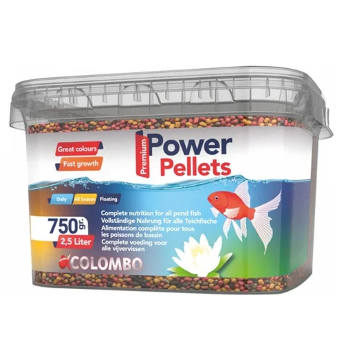 Tendance au jardin:Granulés 3mm très énergétiques, COLOMBO BASSIN power pellets - 2,5L, 750g