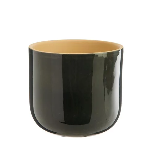 Pour profiter pleinement de l’extérieur:Cache-pot Sandstone en grès gris - Ø 14,5 x 13,4 cm