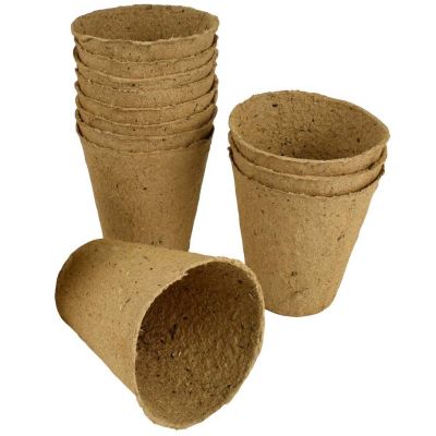 Pots de plantation bio sans tourbe (12 pots - 8 cm - ronds)