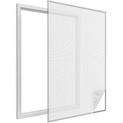 Moustiquaire fenêtre blanc 28g/m² bande auto-agrippante 9,5 mm (max 110x130 cm)