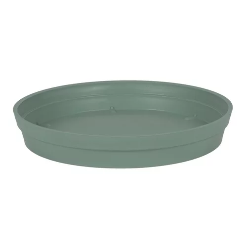 Pour mieux aménager votre jardin:Soucoupe ronde en polypropylène vert laurier Eda Toscane - Ø 28 cm