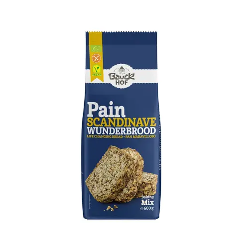Le choix jardin:Préparation pour pain scandinave sans gluten vegan Bauck Hof - 600 g