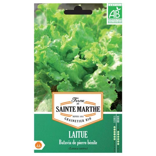 Solution maison:Graines de Laitue Batavia de pierre bénite bio Ferme de Sainte Marthe - 500 graines à semer