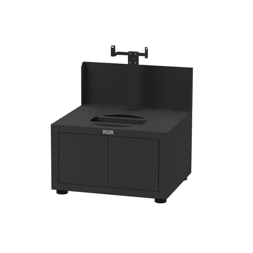 Nature au jardin:Meuble kamado noir Le Marquier - L 80 x P 70 x H 95 cm