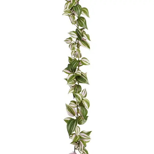 Jardin chez vous:Guirlande artificielle verte de Tradescantia - 180 x 12 x 5 cm