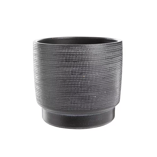 Pour profiter du jardin:Cache-pot coloris noir Madeira - 17 x 15 cm