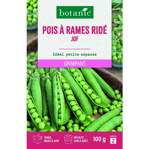 Jardin solution:Graines de pois ridé à rames jof botanic® - graines ridé semer