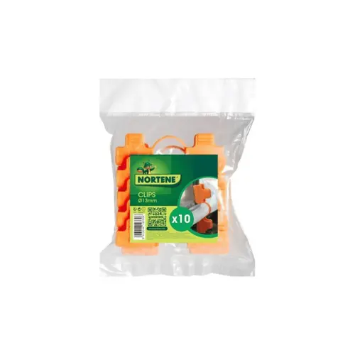 Pour votre espace vert:Clips tuteurs arceaux coloris orange Ø 13 mm