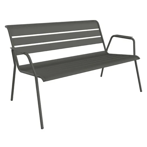 Pour un jardin plus pratique：Banquette lounge Monceau coloris vert en acier Fermob - 132 x 82 cm
