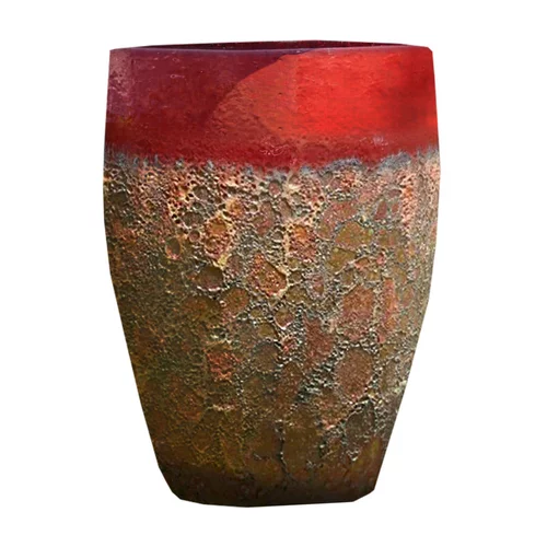 Jardin & extérieur:Jarre en grès émaillé rouge Decolines Leon - Ø 33 x H 44 cm