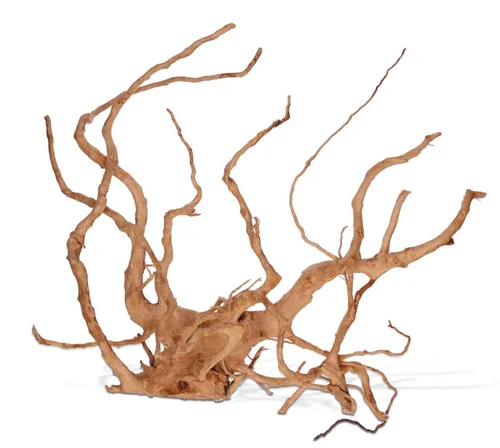 Extérieur adapté:Racine décorative pour aquarium coloris marron Aquavie vigne rouge rare - Taille L+