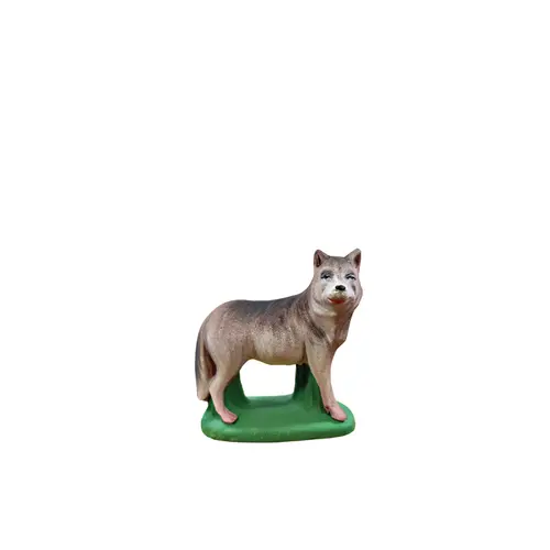 Mon jardin：Animal de crèche de Noël loup Santons Escoffier - 4,6 x 2,5 x 4,5 cm