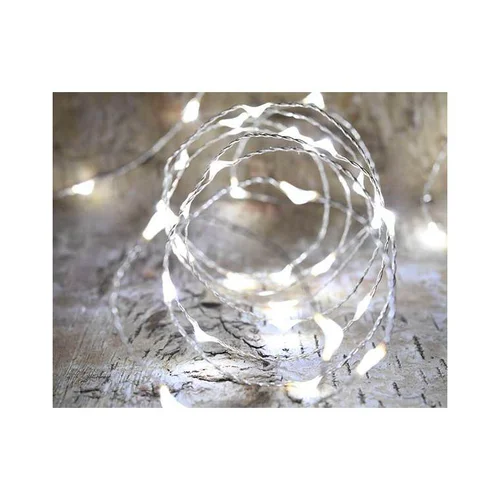 L’esprit jardin:Guirlande solaire batterie remplaçable micro 200 LED coloris blanc pur Blachere - 20 m