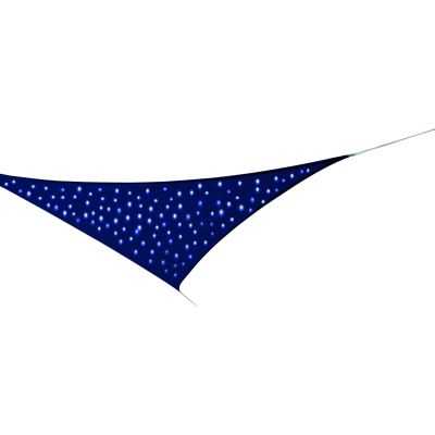 Voile d'ombrage avec leds intégrées Ciel étoilé (Triangulaire 3.6 m)