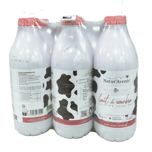 Pour valoriser votre jardin:Lait de vache entier stérilisé UHT Natur'Avenir - 6 x 1 L