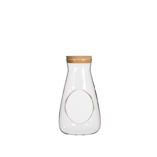 Une touche extérieure：Vase en verre Naturalys Labo M - Ø 12 x H 23 cm