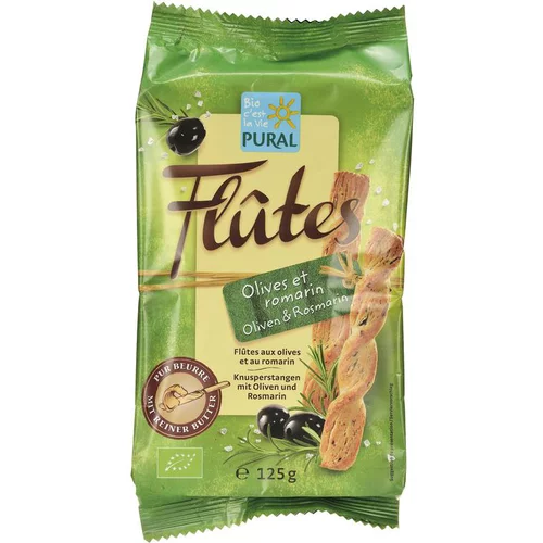 Sélection pratique:Flûtes olives romarin en sachet vert de 125 g