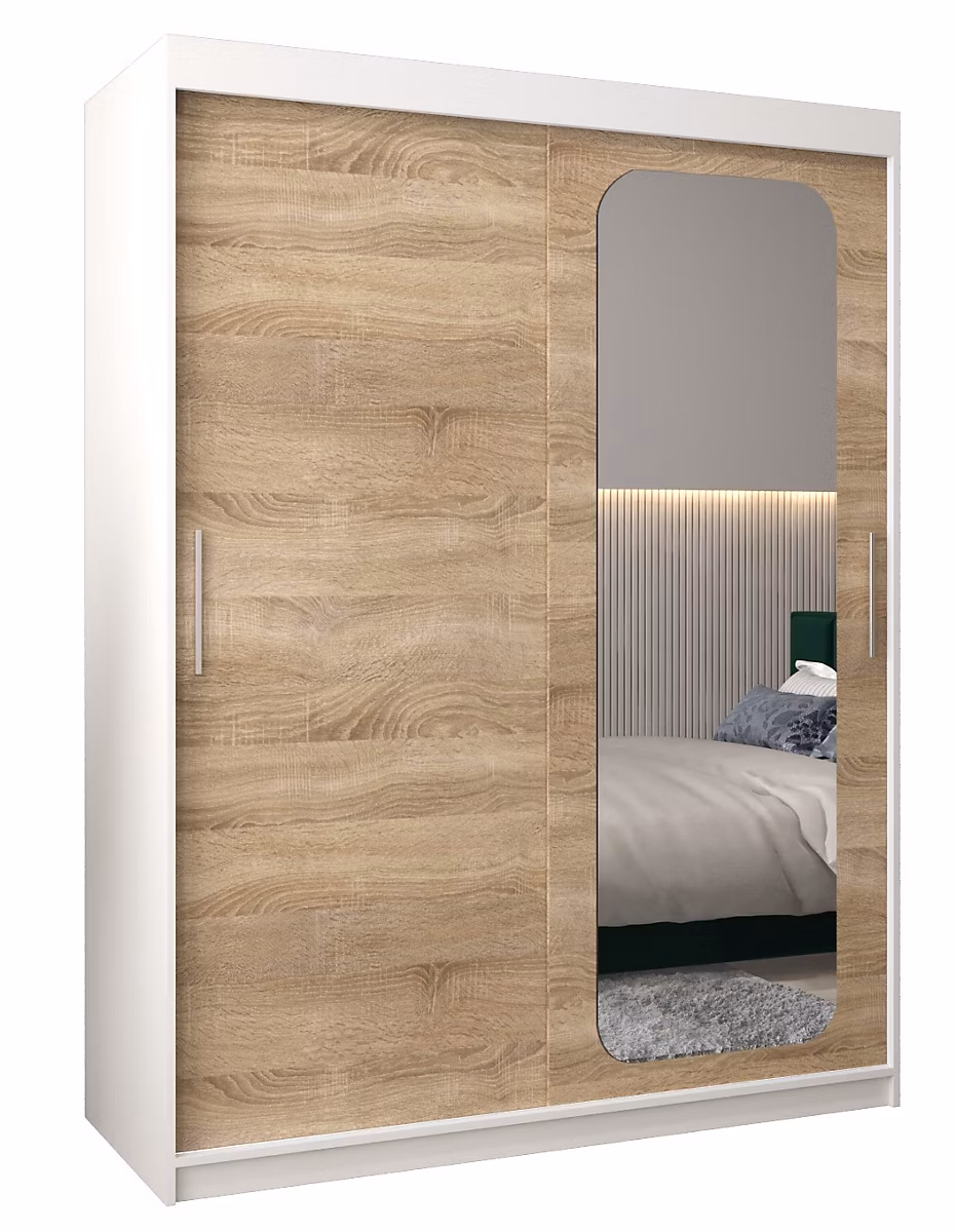 Armoire T2 a portes coulissantes H. 200 x L. 150 x P. 62 2 portes