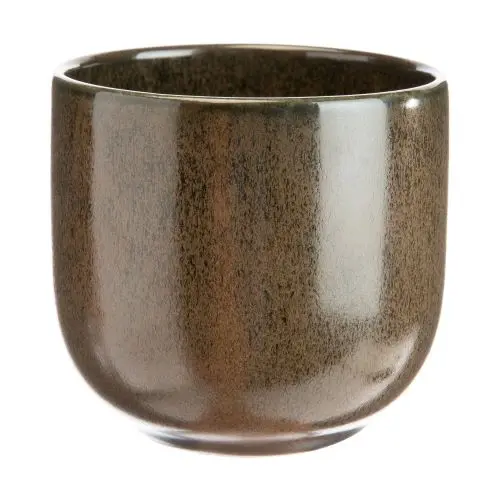 Inspiration jardin:Cache-pot en céramique marron Basalt - Ø 12,5 x H 9 cm