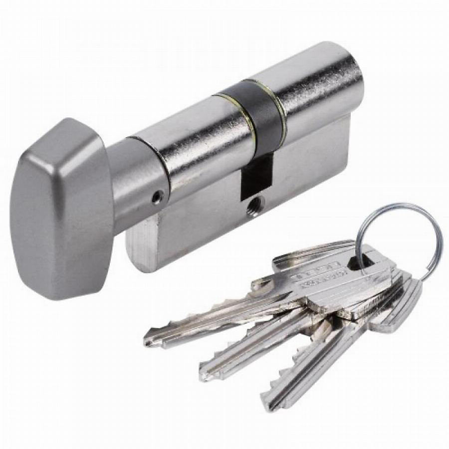 Cylindre nickelé T5C à bouton TESA 60mm (30+30) – MV3 variure 78565B, T5CB3030N